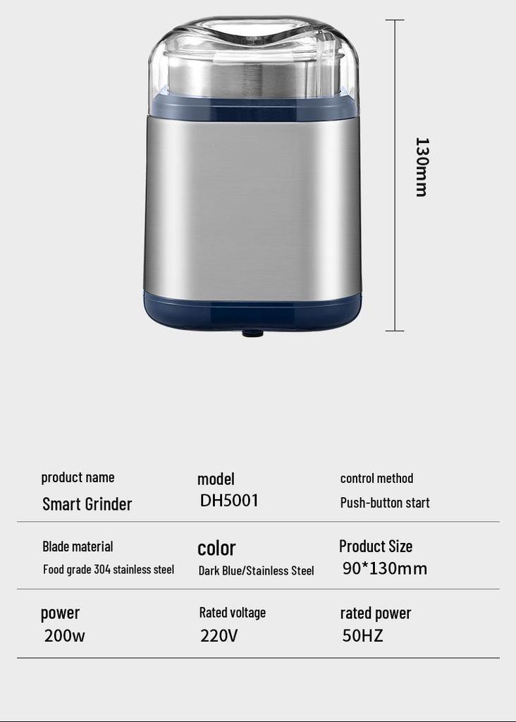 Electric Coffee Bean and Grain Pulverizer - Dry Grinder and Blender for Cereals and Spices