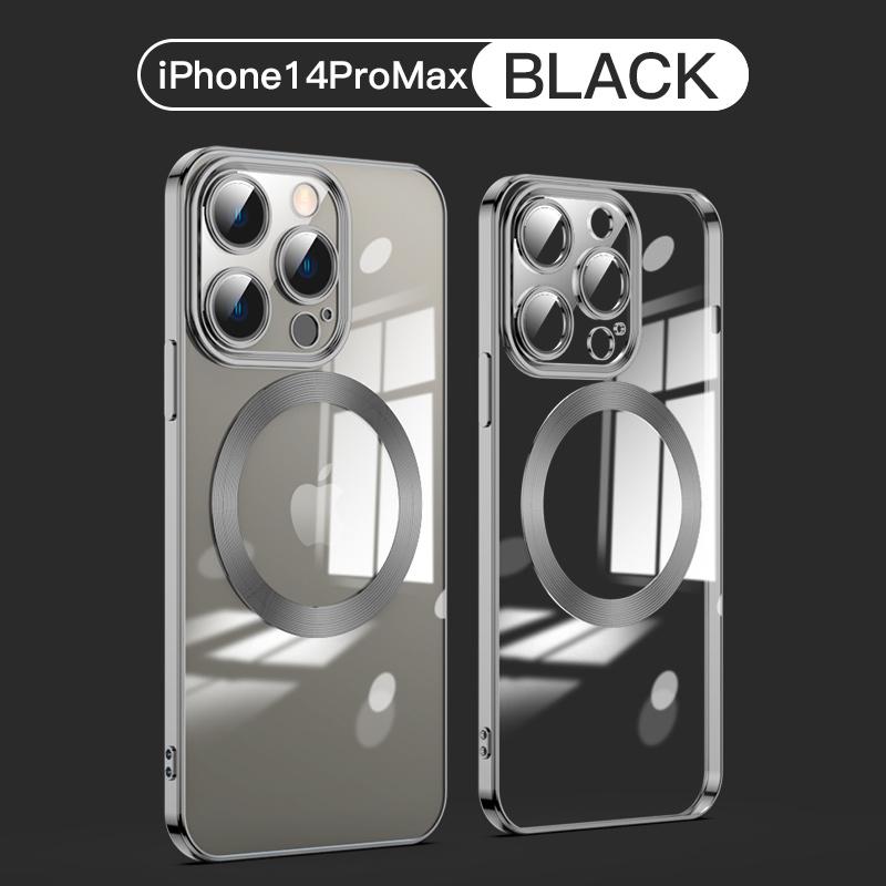 Fashion Magnetic Case for 14  Magsafe Transparent Cover for IPhone 14 13 12 11 Pro Max 14 Plus Plating Clear Soft Silicone Wireless Charging Cover