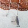 Natural Stone Hexagonal Pendant Necklace - Large Crystal Bullet Clavicle Chain for Women