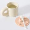 Pack Of 3/4 Cats Shape Silicone Cup Lid With Tea Bag Holders And Phone Stand Function For Hot Beverages