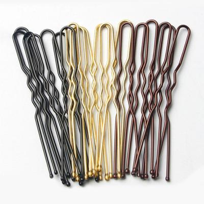 50 adet Kadın Kızlar U Şekilli Saç Tokaları Topuz Metal Kuaförlük Bobby Gelin Tokası Barrette Salon Saç Şekillendirme Aletleri U Klipsleri 5cm