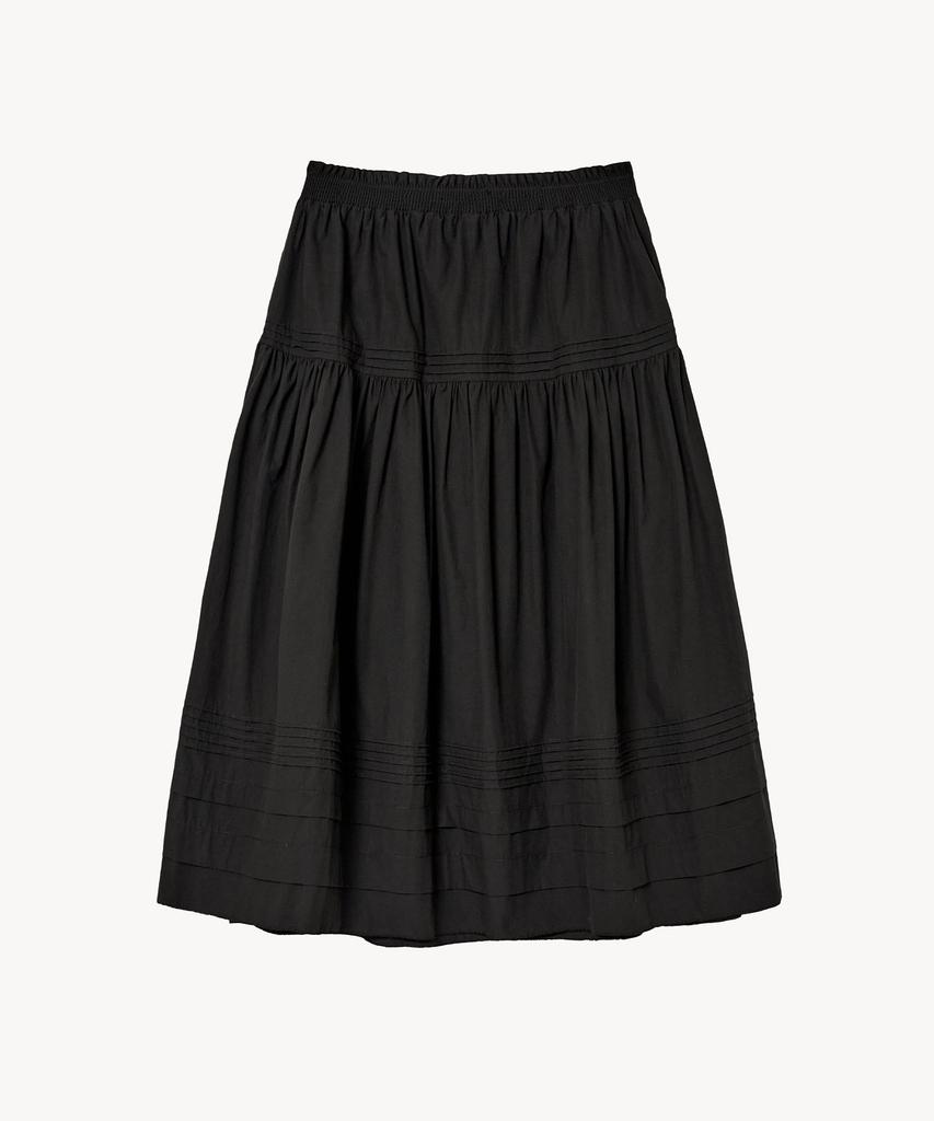 LADY VOLUME Cut Band Frill Skirt (Black)