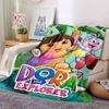 Dora'S Jungle Adventure Flannel Blanket Super Soft Warm Cozy Blanket For Sofa Bed Office Travel Allseason Home Decor Gift