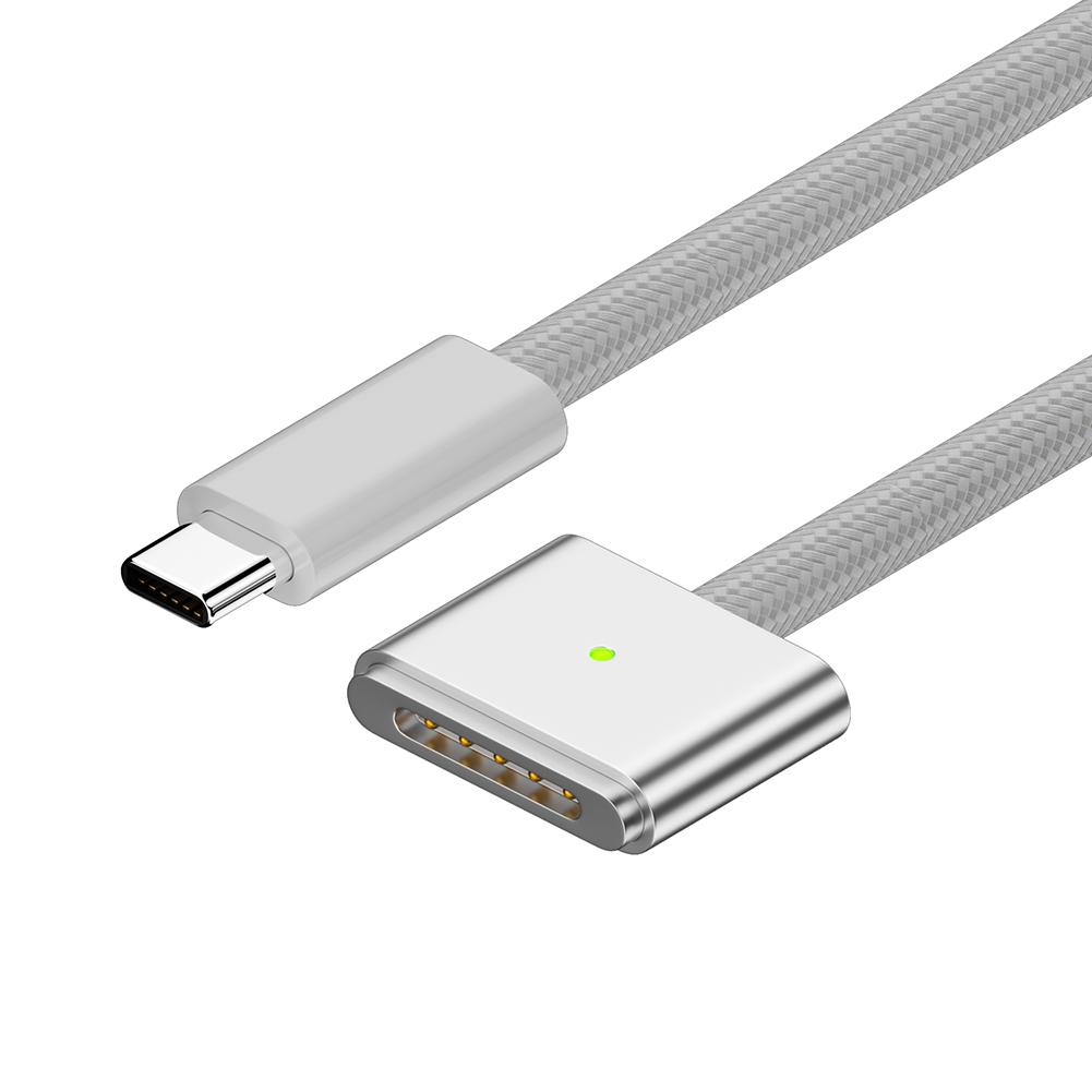 

2-метровый кабель для быстрой зарядки USB Type C на Magsafe 3, магнитный кабель-зарядное устройство, конвертер кабеля для зарядки PD 140 Вт для MacBook Air/Pro 2 2m белый