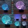 Rugby Cap Pattern 3d Led Night Light With Touch Control For Home Decor Gift