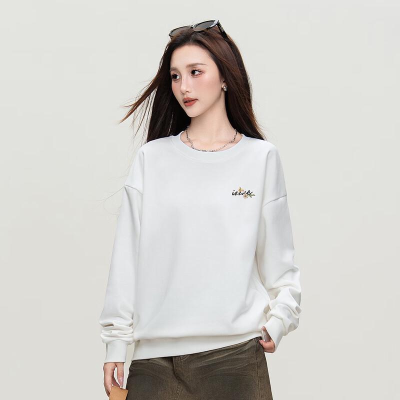Izzue Women's Loose Fit Crew Neck Sweatshirt