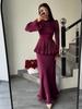 Elegant 2025 Retro Long Sleeve Spring Dress