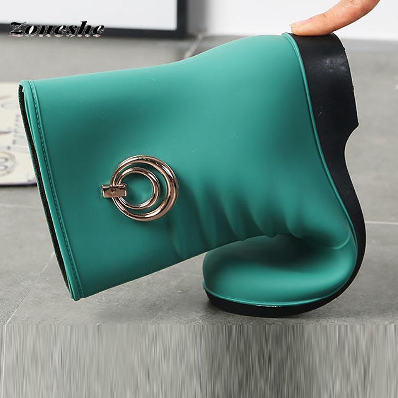 Wasserdichte Regenstiefel für Damen, Regenstiefel, koreanische wasserdichte Schuhe, Damenstiefel mit mittlerer Wade