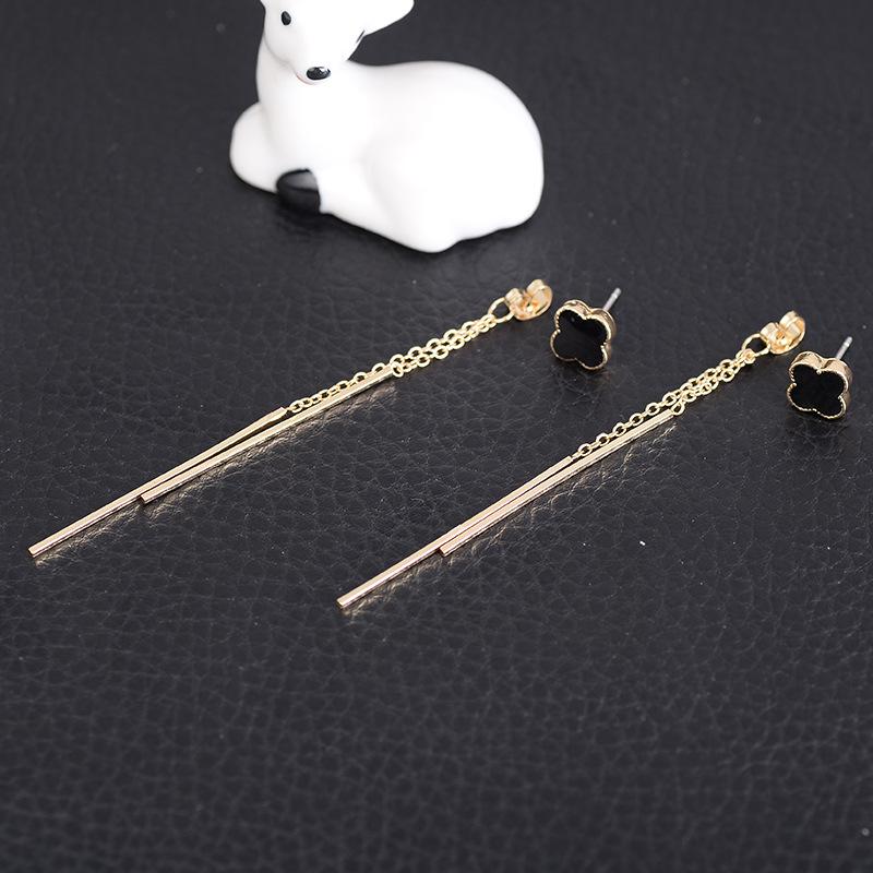 

New Fashion Cute Lady Girl Lucky 4 Leaf Ear Stud Earrings Korean Fashion Earings Statement Earrings Pendientes Soutache золотий