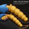 Extra Large Gold Silicone Threaded Vibrator Anal Plug Anal Diverter Dildo Sex Toy Realistic Penis Big Dick