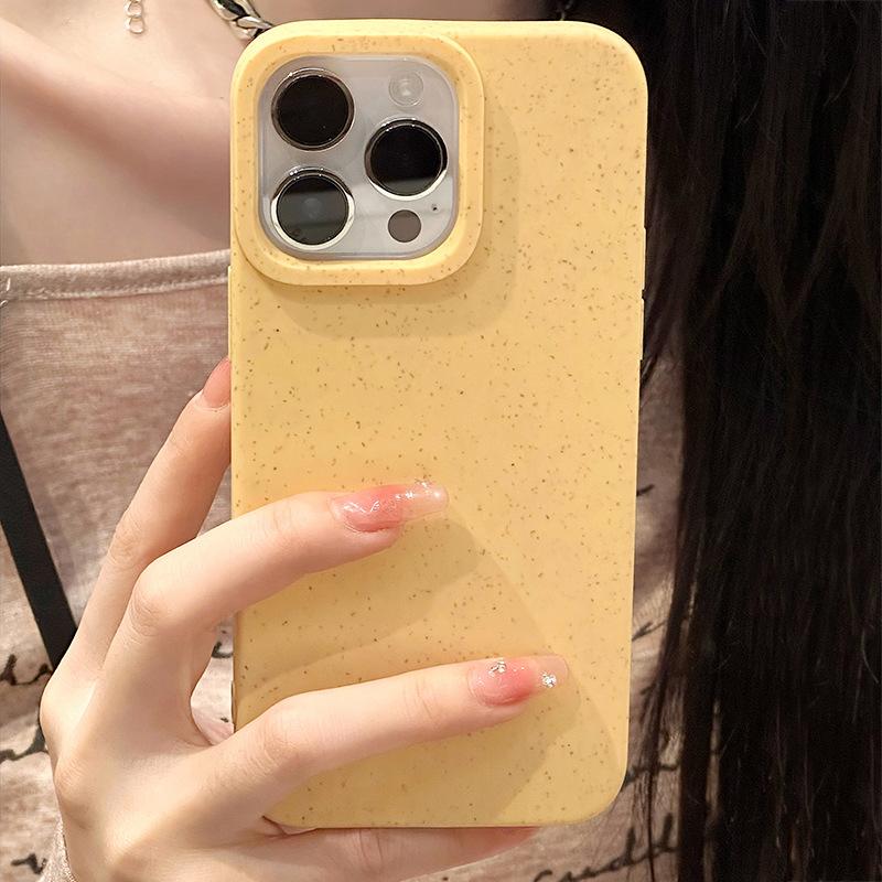 Einfache reine weizenfarbene Hülle Abbaubares umweltfreundliches Material Schutzhülle Handy-Rückseite