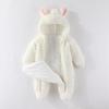 Verdickter Baumwoll-Baby-Winter-Jumpsuit und Wickelset für Neugeborene und Kleinkinder