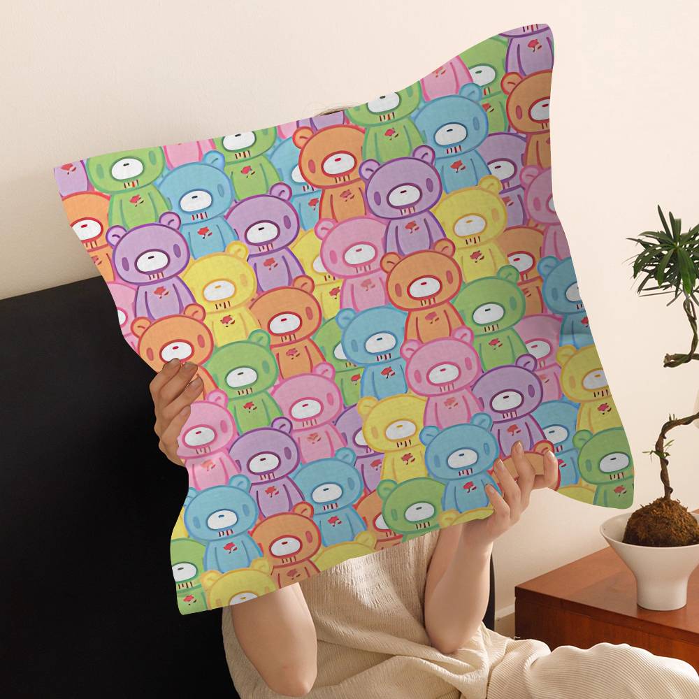 G-Gloomy B-Bear Personalized Pillow Cover Kids Bedroom Wild Party Decor Pillowcase Kid Birthday Shower Gift
