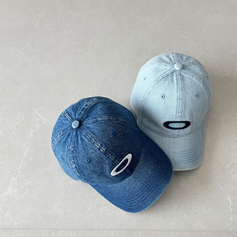 Washed Retro Denim Baseball Cap With Embroidery Design And Wide Brim Daily For