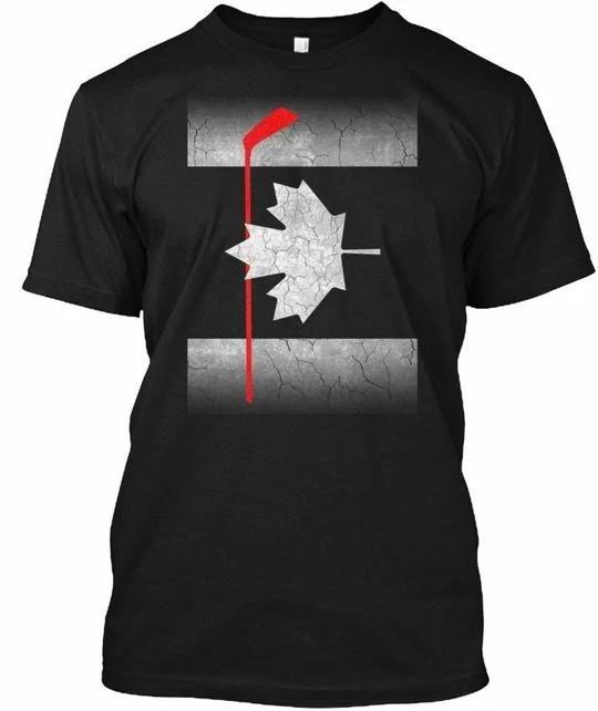 

Canada Day Flag Hockey TTshirt Made in the USA Size S to 5XL M