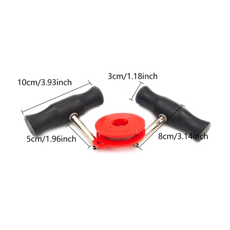 High Strength Steel Car Windshield Removal Tool Wire Hand Pull Cable Slicer For DIY Projects Camping With Antislip Grip