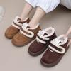 Faux Suede Snow Boots for Women Casual Chunky Platform Fuzzy Non-Slip Short Booties With Faux Fur Lined Women's Outdoor Winter Warm Cozy Walking Shoes