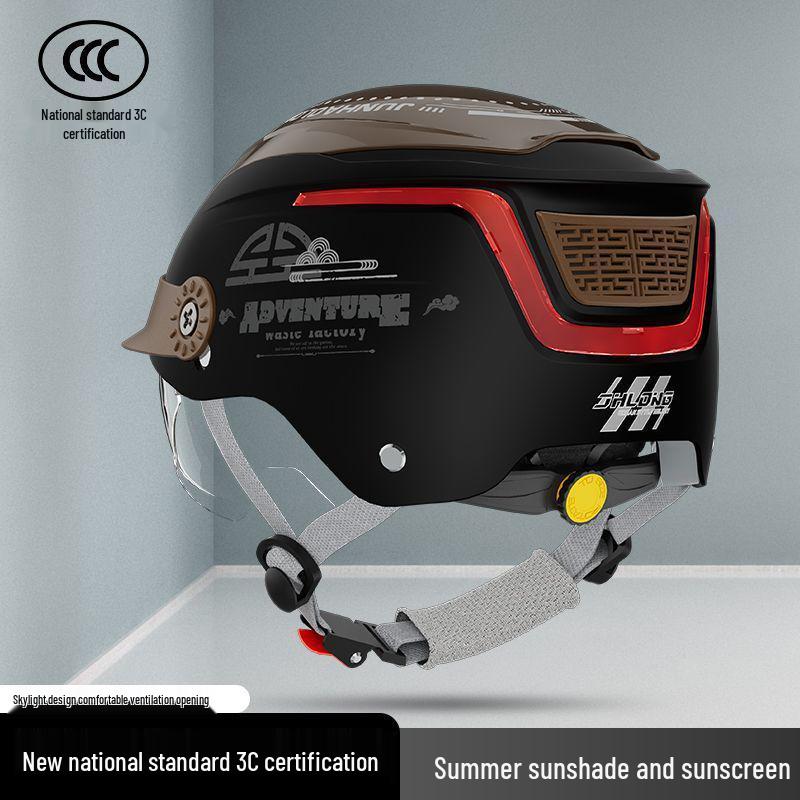 Junhao 3C Certified Universal Half Helmet: Breathable, All-Season Sun Protection for Men & Women.