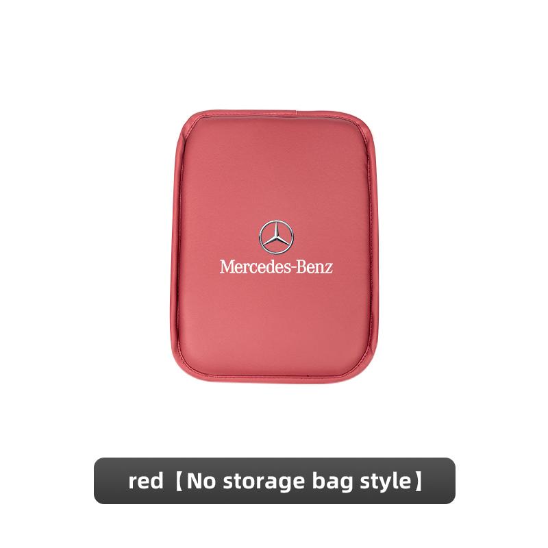 

GLC GLB Car Armrest Box Pad Storage Bag Elbow Support Mat Leather For Mercedes Benz AMG W203 W206 W220 W205 W211 W212 W201 W210 красный