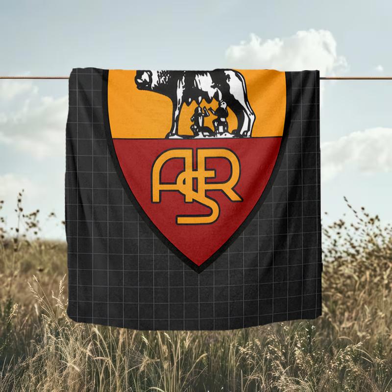1pz Coperta Morbida in Flanella Stampata Club di Calcio Lupa di Roma per Camera da Letto Adulti Soggiorno Divano Campeggio Viaggio Regali per Fan Regali di Natale