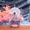 Creative Cute Elsa Princess Number Candles for Baby's First Birthday Cake - Green