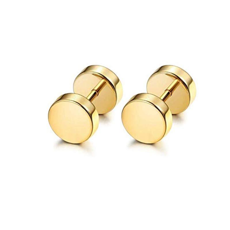 1 Paar 316L Edelstahl Kurzhantel Ohrstecker Für Damen Herren, Hip Hop Rock Hypoallergen Knorpel Tragus Piercing Schmuck