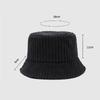 Adjustable Corduroy Bucket Hat Breathable Travel Sun Shade Cap Fashion Fisherman Hat  for Women