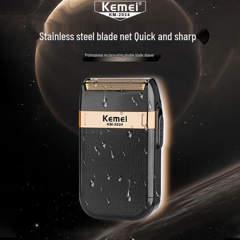 Электробритва Kemei KM-2024: Перезаряжаемый триммер для бороды и мини-бритва для путешествий для мужчин