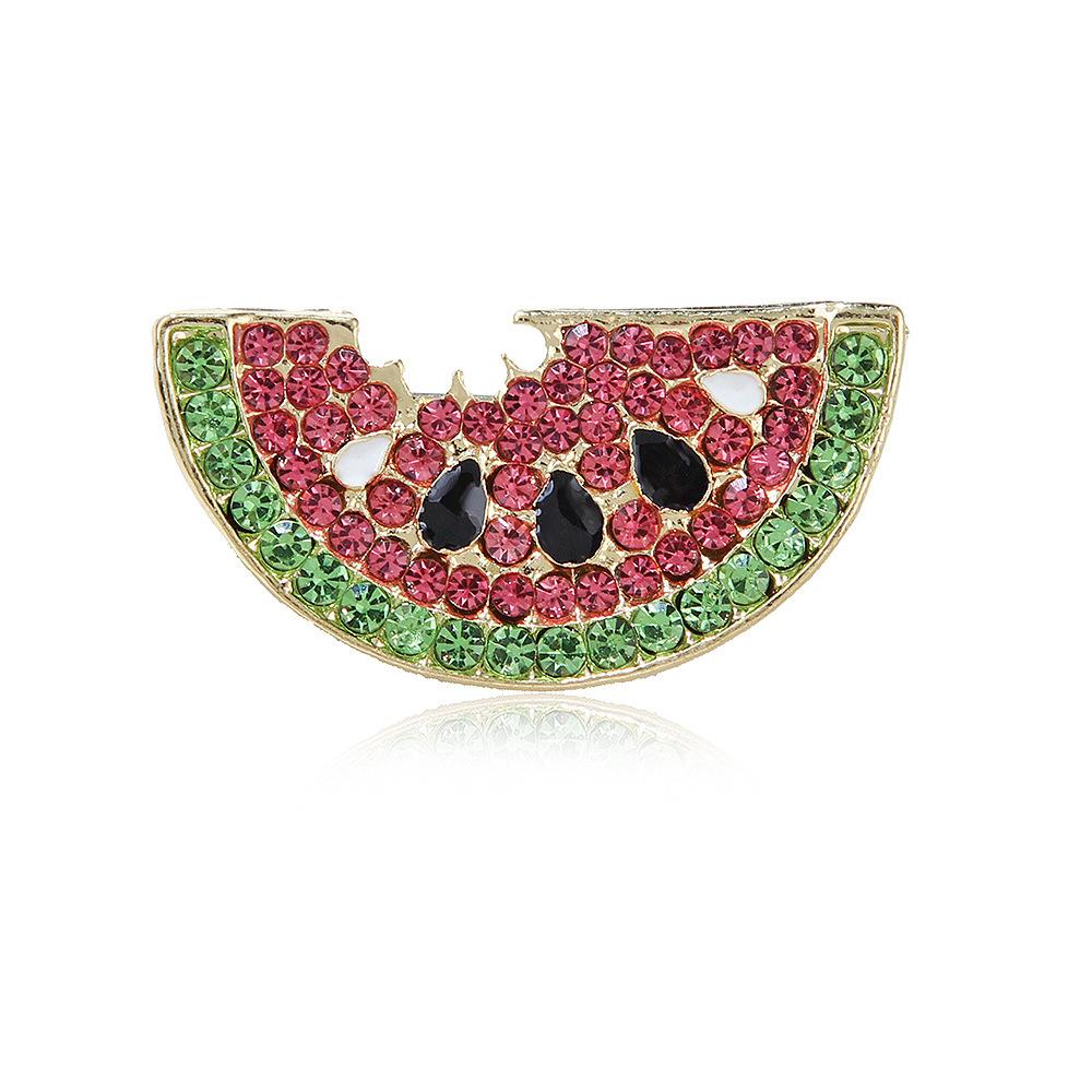 

Watermelon Rhinestone Brooches For Women Cute Fruit Brooch Pin Kids Backpack Badges Fashion Jewelry