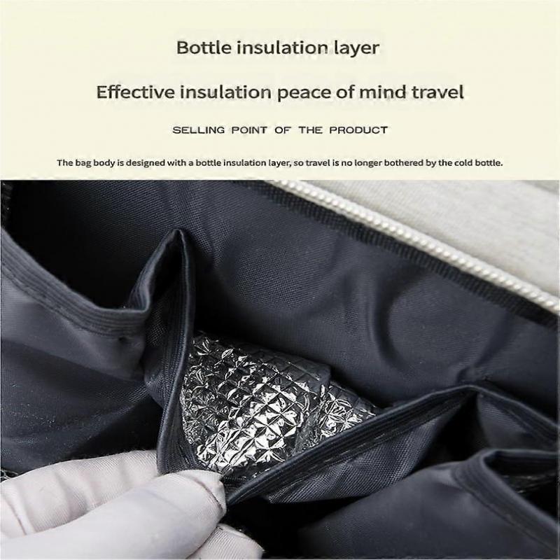 Large Changing Bag Backpack With Thermal Layer, Independent Pocket, Waterproof And WearResistant, Pink Diaper Storage