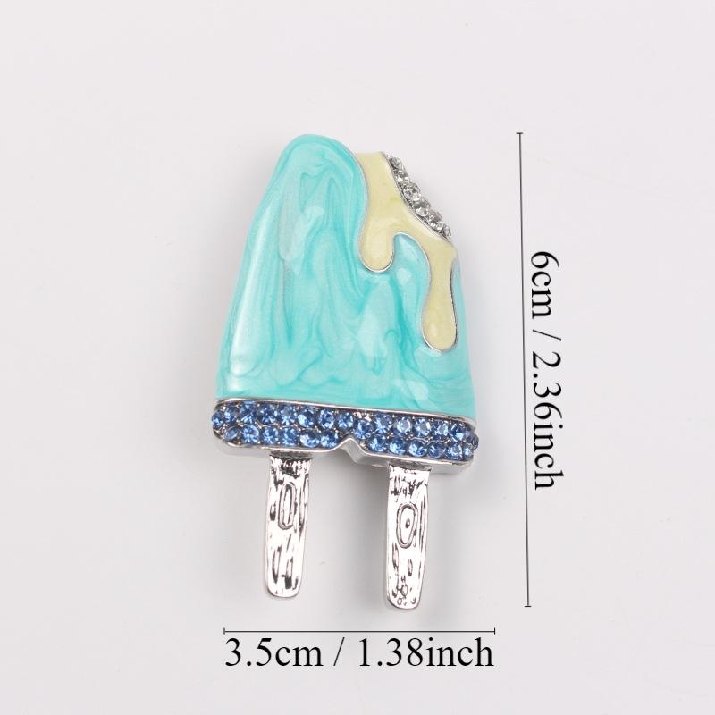 Sun Wind Cute Ice Cream Ice Cream Brooch Creative Fun Enamel Color Pin Accessories Ins Wind