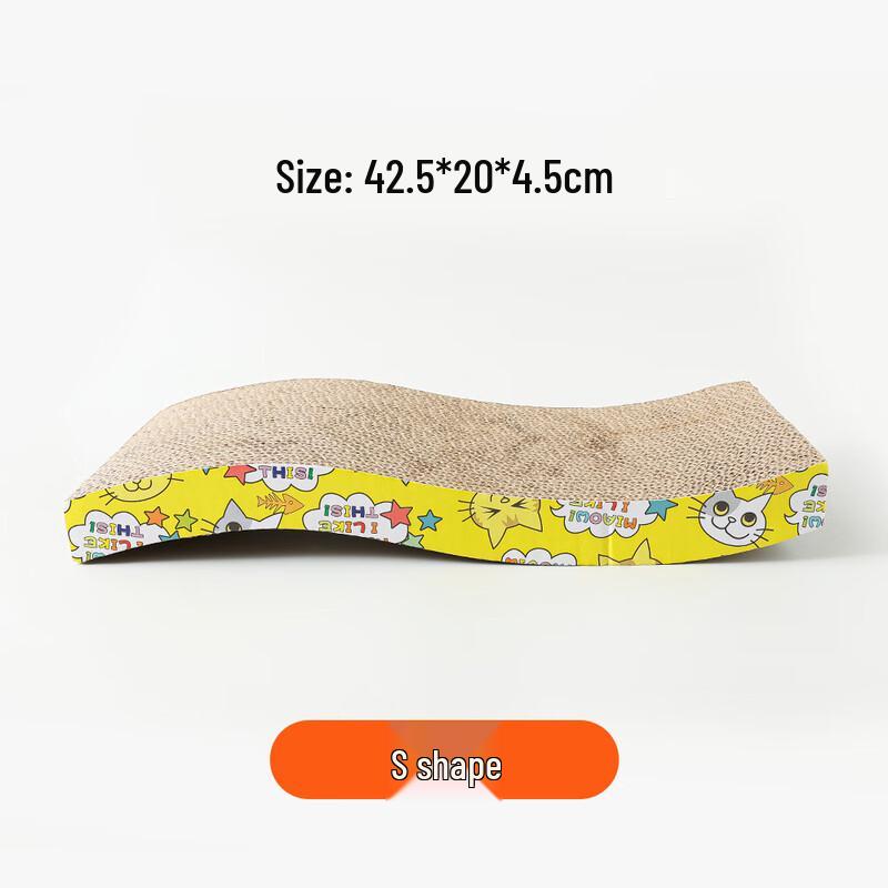 Fengge Tu Corrugated Cat Scratch Board & Bed with Catnip