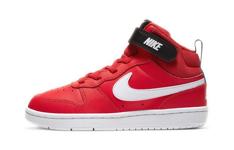 

Nike Court Borough Hook and loop Mid top Skateboard Shoes University Red Children Aged 3 7 Years Old CD7783-600 28