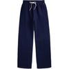 Polo Zomer 2025 Velours Joggingbroek met Trekkoord Wijde Pijpen Gebreid Dames Onderkleding Nautisch Blauw WMPOPNTNBQ20283-410