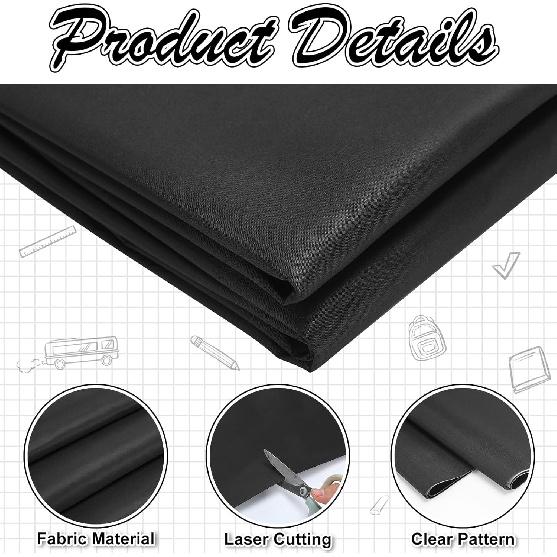 Bulletin Board Fabric 48 '' x 107 '' Class Fabric for Classroom Bulletin Board Background Decor, Pillows, Curta, Crafts(Black)