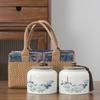 Antique Style Ceramic Tea Canister Gift Set
