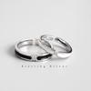 Pairing Set of Free and Wedding Engagement Sterling S925 Adjustable Fashion Accessory [Rockyu] Ring, 2, Size, Men's Women's Rings, Popular, Ring,