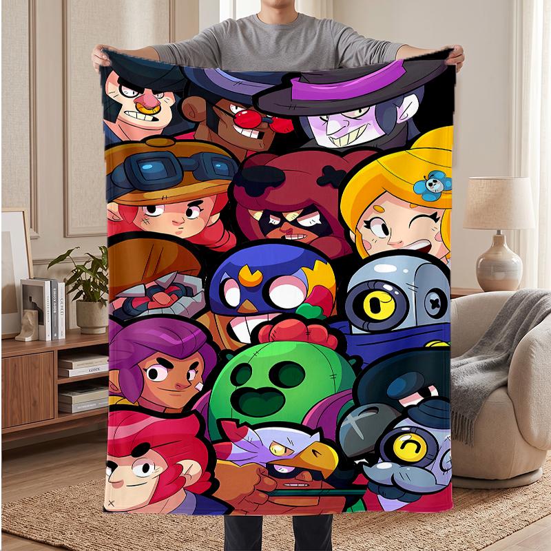 Brawl Stars Soft Warm Flannel Blankets Comfortable Blanket for Home Decoration Gifting