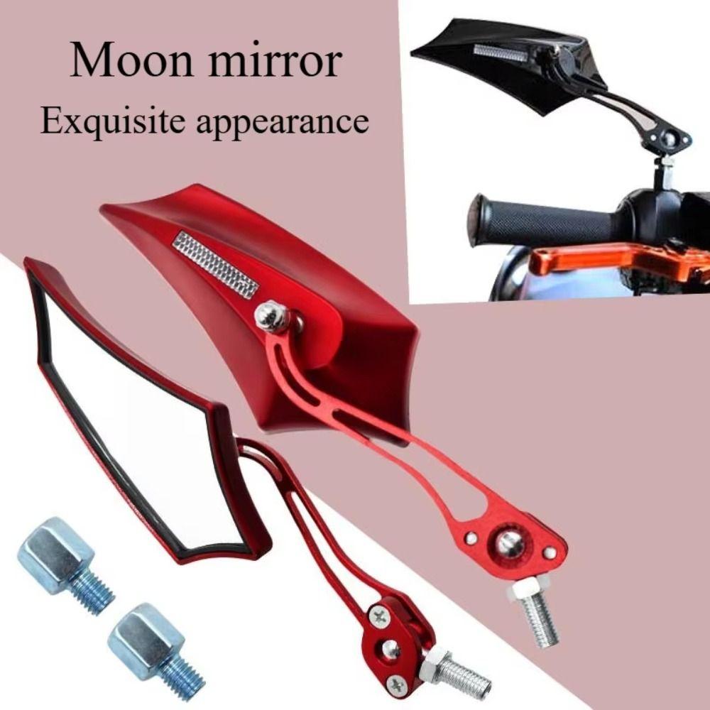 360 Degree Motorcycle Rearview Mirror HD Glass Reversing Auxiliary Mirror  Parking Auxiliary