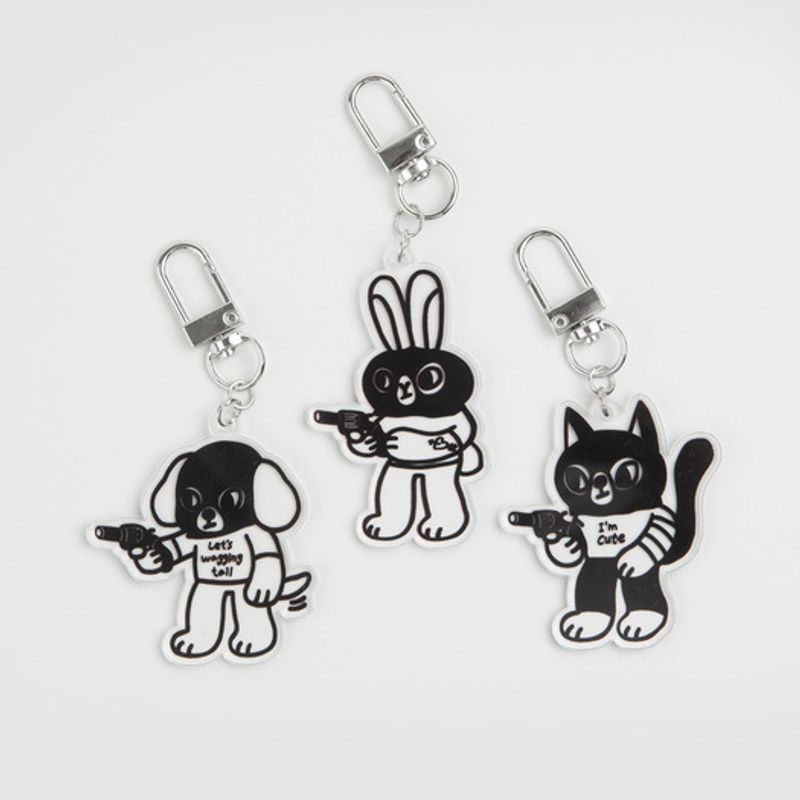 

ALL NEW FRAME Acrylic Keychain - Heart Gang Cute cat