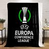 UEFA Europa Conference League Logo Design Flannel Blanket for Bedroom, Living Room, Sofa, and Nap Sofas
