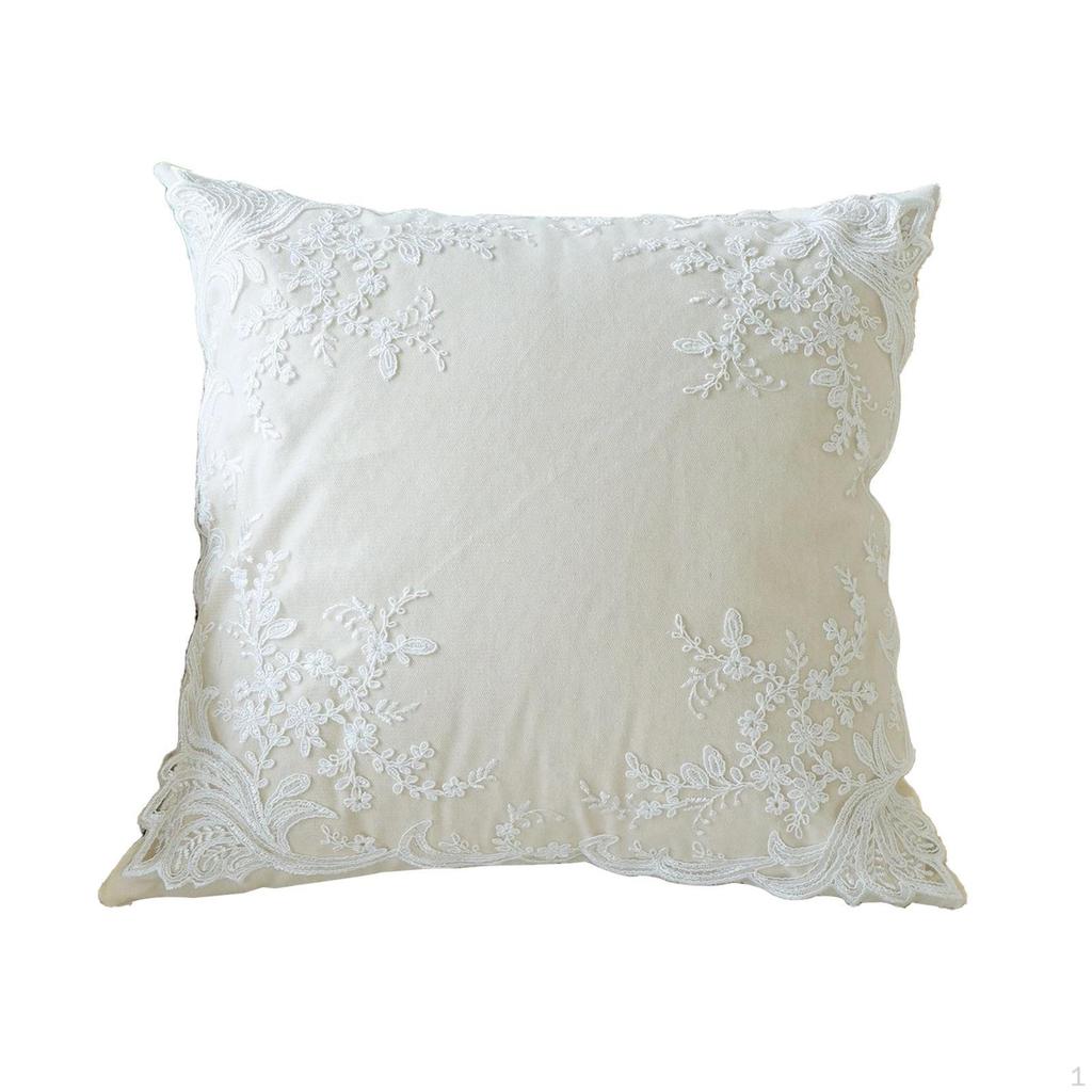 French Lace Throw Pillow 45x45cm Sofa Cushion for Chair High End Banquet