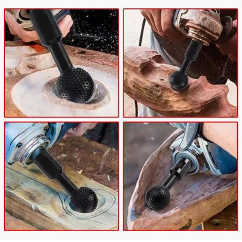 10/14mm Küre Döner Taşlama Kafası Ahşap Oyma Parlatma Gravür Matkap Ucu Topu Gouge Açılı Taşlama Araçları