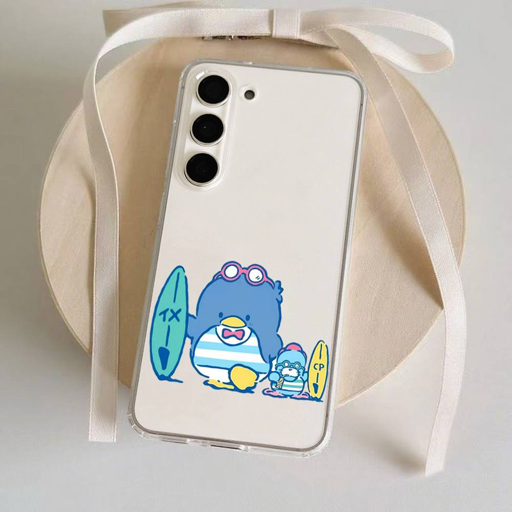 Cute T-TuxedoSam Phone Case For Samsung Galaxy S21 S22 S23 S24 S25ULTRA FE Ultra Plus5G A52S Transparent Cover
