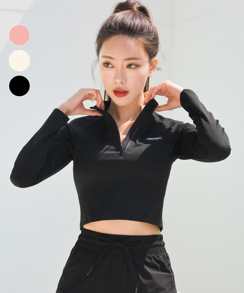 Helingbon Women'S Crop Half-Zip Rash Guard (3 Colors) / Rg357W