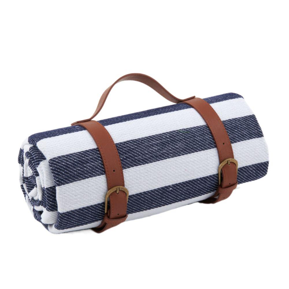 Foldable Travel Picnic Mat Thick Leather Strap Picnic Blanket Portable Moisture Proof Mat