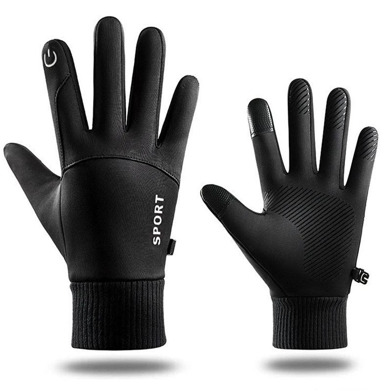 Winter Snow Warm Gloves Outdoor Cycling Full Finger TouchScreen Gloves Waterproof Fleece Gloves for Running Skiing Motorcycle