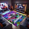 1PC Custom Name Futuristic Soccer Ball Theme Floor Mat Ideal for Living Room, Game Rooms, Office, Bedroom,Floor Mat Playful Design
