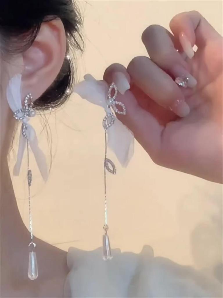 Super Glitzernde Zirkon Quastenohrringe - Vintage Koreanischer Influencer Stil 2025 Trend