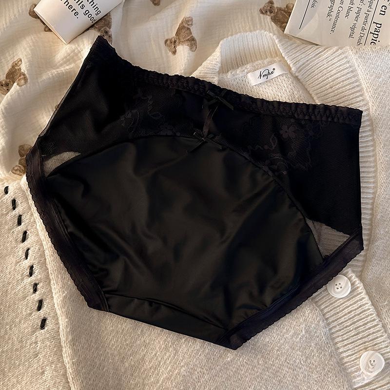 

Плюс размер женское тонкое легкое роскошное кружевное чистое ветровое сексуальное нижнее белье с подъемом бедер и средней талией XXXL чёрный